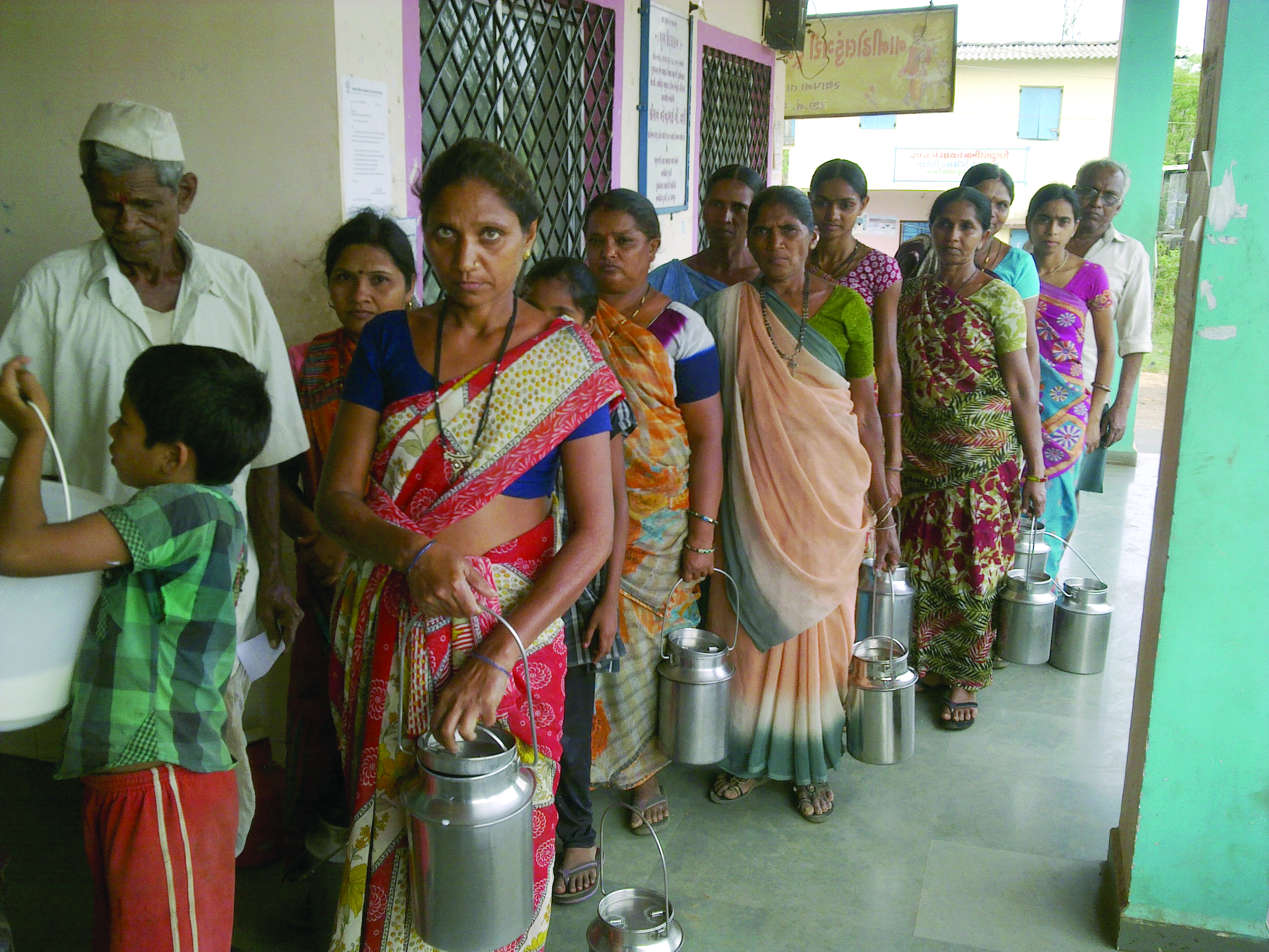 Tribals queue up at Vasudhara Dairy to deposit milk